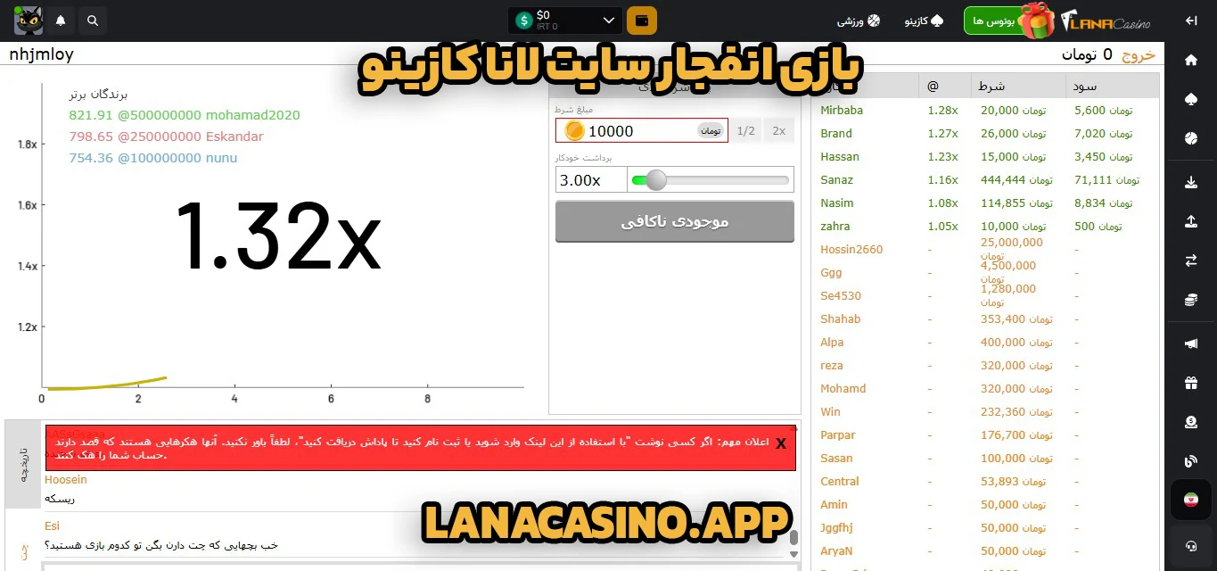 بازی انفجار سایت لانا کازینو - لانا کازینو بازی انفجار سایت لانا کازینو